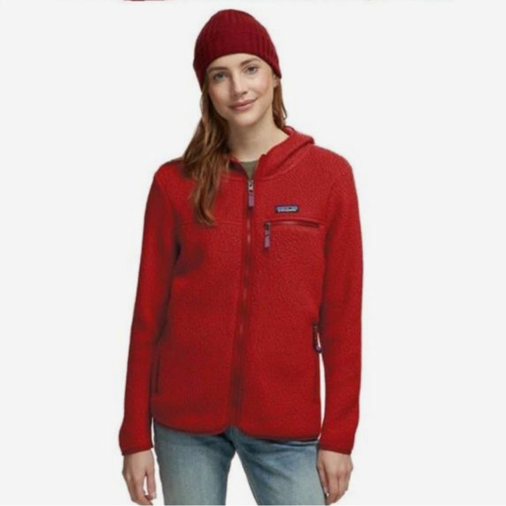 Patagonia retro pile fleece hooded jacket